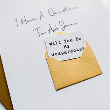 Load image into Gallery viewer, Be My Godparents Proposal Card, Godparents Proposal, God parents proposal Card, Be my Godmother card, be my godfather