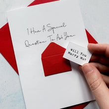 Load image into Gallery viewer, Marry Me Proposal Card, Special Question, Will you marry me, Proposal card, Marry me card, card for girlfriend, card for fiancee, Be my wife