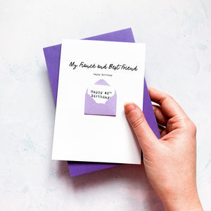 Fiancé and Best Friend Birthday Card, Boyfriend Birthday Card, Partner Birthday Card, Birthday card for Boyfriend, Personalised Card