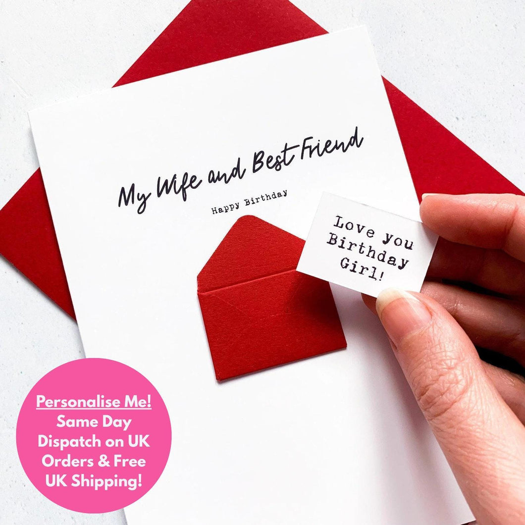 My Wife & Best Friend Birthday Card