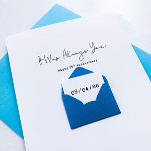 Always You 35th Anniversary Card, Husband Anniversary Card, Boyfriend Anniversary Card, Anniversary card for Wife, Special Date Personalised