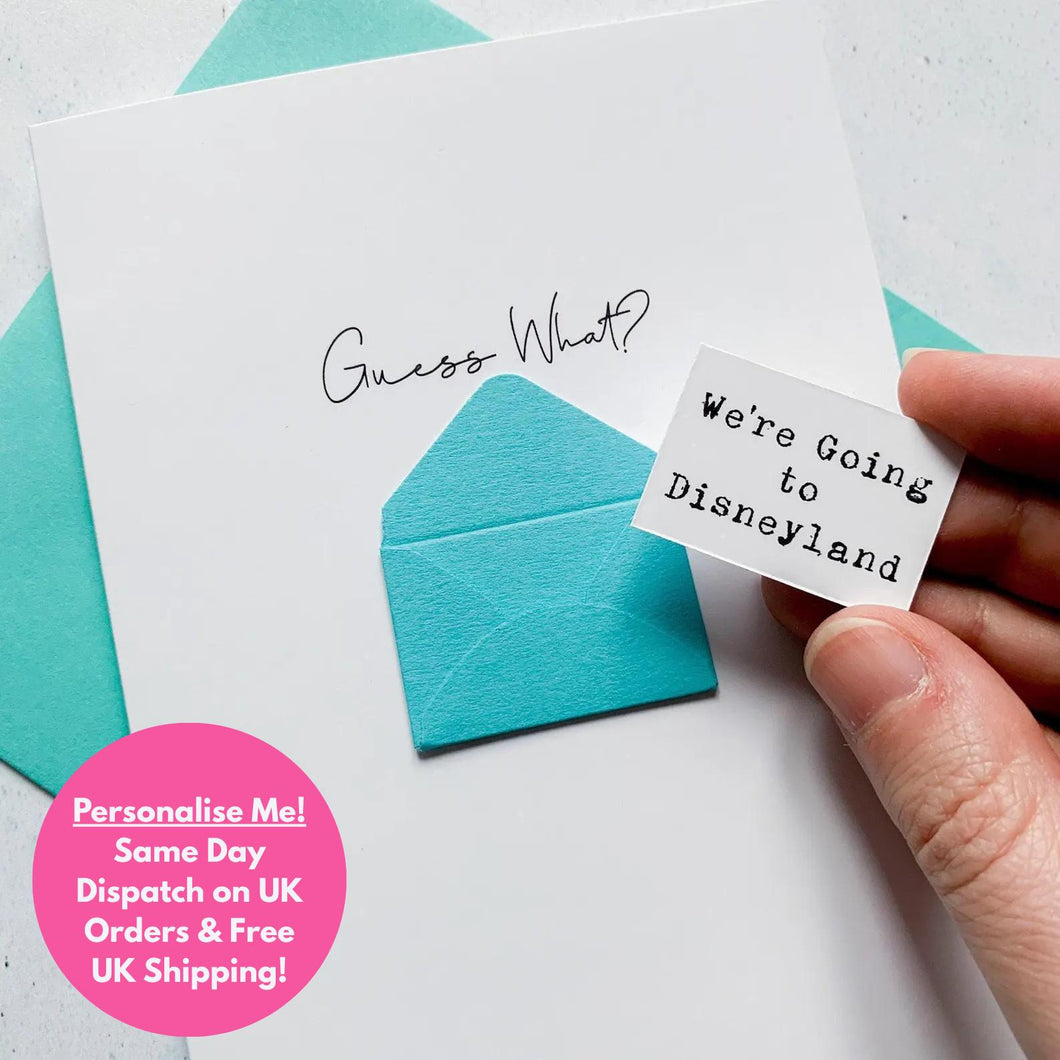 Surprise Holiday Announcement Guess What Card