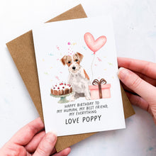 Load image into Gallery viewer, Personalised Jack Russell Birthday Card, Jack Russell Pet Keepsake, From The Dog, From Pets, Pet Lover Gift, Pet Parent, Dog Lover