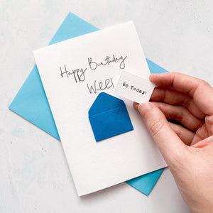 60th Birthday Card, 60 Year Old, Personalised, Any Name, Birthday Card for male, cute birthday card, handmade, 3D Card, husband Birthday