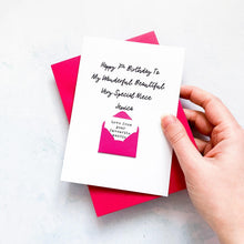 Load image into Gallery viewer, My Very Special Niece Birthday Card, Niece Birthday Card, Female Birthday Card, Birthday card for her, Personalised Card, For Her