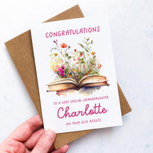 Load image into Gallery viewer, Congratulations on your GSCE, Personalised Congratulations Card, GSCE Card, Congratulations On Grade, for Granddaughter, for Grandson