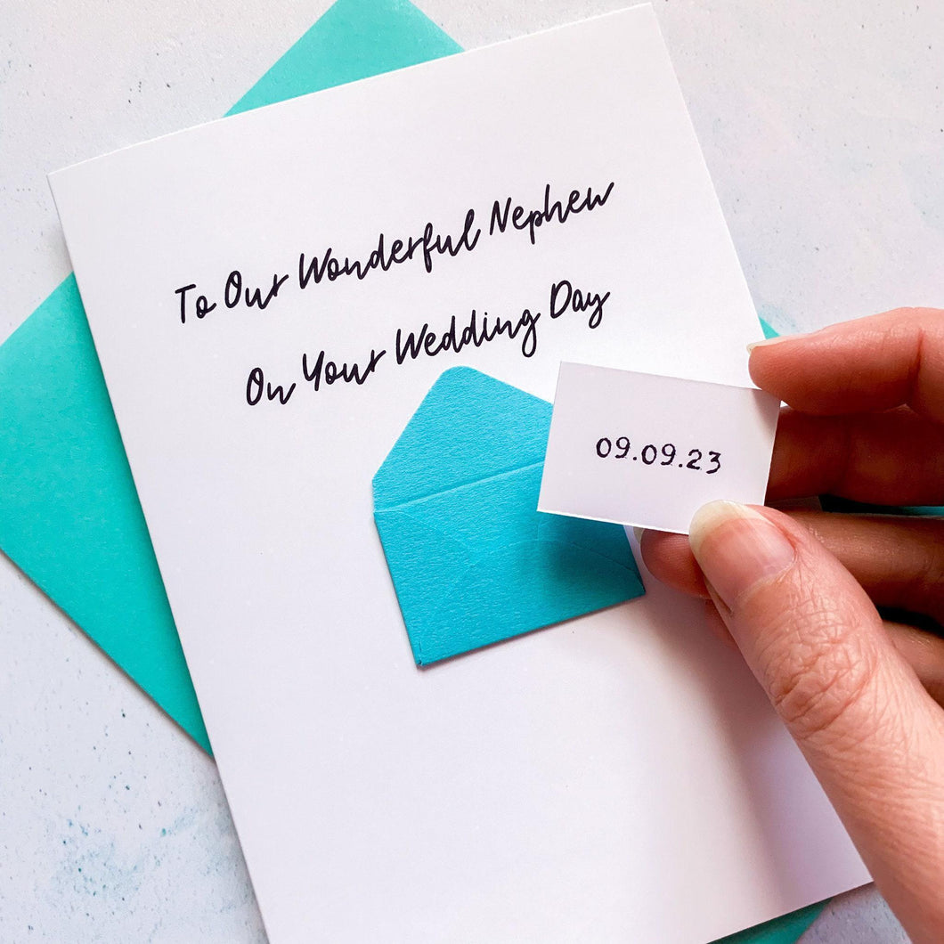 To Our Nephew on His Wedding Day Card, Wedding Card for nephew, Card for For Couple, On your wedding day card, Congratulations Card, for her