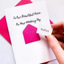 Load image into Gallery viewer, To Our Niece on Her Wedding Day Card, Wedding Card for niece, Card for For Couple, On your wedding day card, Congratulations Card, for her