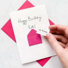 Load image into Gallery viewer, 30th Birthday Card, 30 Year Old, Personalised, Any Name, Birthday Card for female, cute birthday card, handmade, 3D Card, Wife Birthday Card