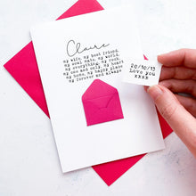 Load image into Gallery viewer, My Wife Birthday Card, Wife Birthday Card, For Wife, Birthday card for her, Personalised Wife Card, Sentimental Birthday card, love poem