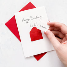 Load image into Gallery viewer, 21st Birthday Card, 21 Year Old, Personalised, Any Name, Birthday Card for male, cute birthday card, handmade card, 3D Card, son Birthday