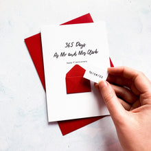 Load image into Gallery viewer, 365 Days 1st Anniversary Card, Husband Anniversary Card, Card for Couple, Anniversary card for Wife, Gift for Partner, Gift for Newlyweds