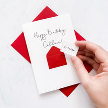 Load image into Gallery viewer, 13th Birthday Card, 13 Year Old, Personalised, Any Name, Birthday Card for boy, cute birthday card, handmade card, 3D Card, son Birthday