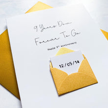 Load image into Gallery viewer, 9th Anniversary Card, 9 Years Down, Husband Anniversary Card, Boyfriend Anniversary Card, Anniversary card for Wife, Personalised
