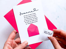 Load image into Gallery viewer, Personalised Wife Anniversary Card, Custom Wedding Anniversary Card for Her, Romantic Handmade Keepsake Gift, For Partner, To My Girlfriend