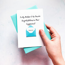Load image into Gallery viewer, To My Brother Congratulations card, Engagement card, Congratulations on your engagement, engagement card for brother, engagement gift