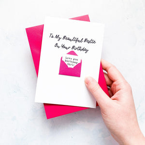 To My Beautiful Bestie Birthday Card, Best Friend Birthday Card, Friend Birthday Card, Birthday card for friend, Personalised Card, For Her