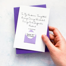 Load image into Gallery viewer, To My Wonderful Husband Birthday Card, Husband Birthday Card, Partner Birthday Card, Birthday card for Husband, Personalised Husband Card