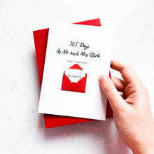 Load image into Gallery viewer, 365 Days 1st Anniversary Card, Husband Anniversary Card, Card for Couple, Anniversary card for Wife, Gift for Partner, Gift for Newlyweds