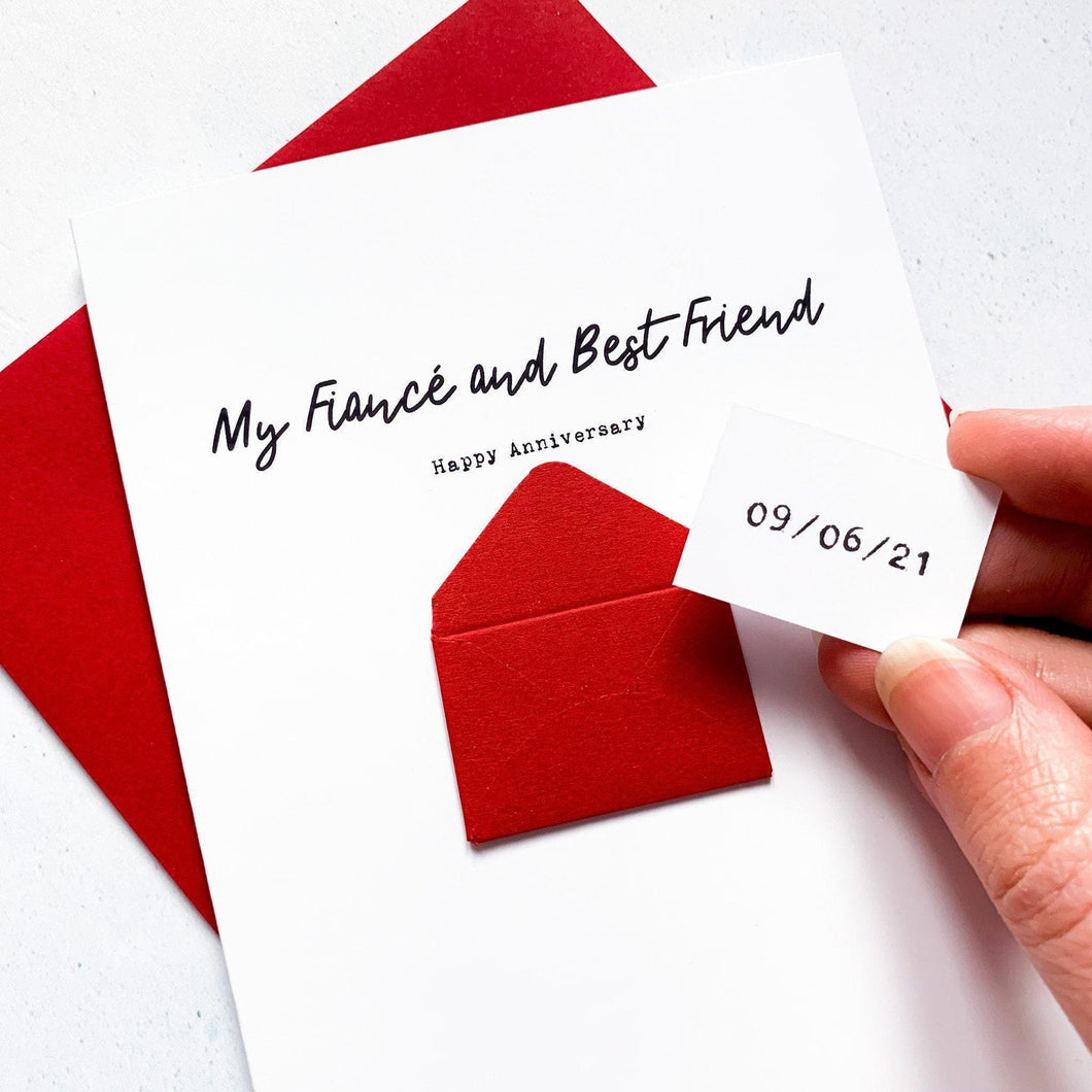 Best Friend Anniversary Card, Fiance Anniversary Card, Husband to be Anniversary card, Anniversary card for him, Personalised Card