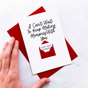 More Memories Anniversary Card, Husband Anniversary Card, Boyfriend Anniversary Card, Anniversary card for Wife, Special Date, Personalised
