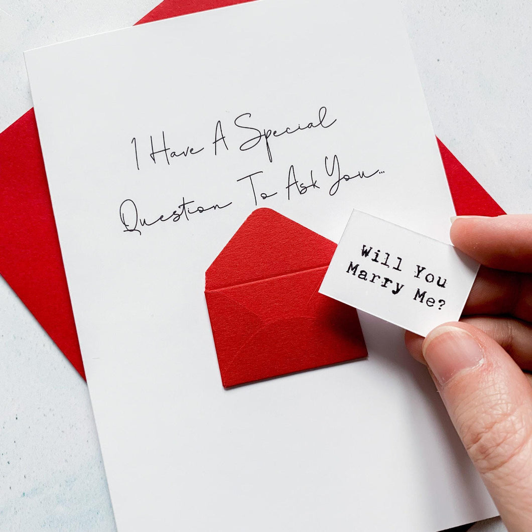 Marry Me Proposal Card, Special Question, Will you marry me, Proposal card, Marry me card, card for girlfriend, card for fiancee, Be my wife