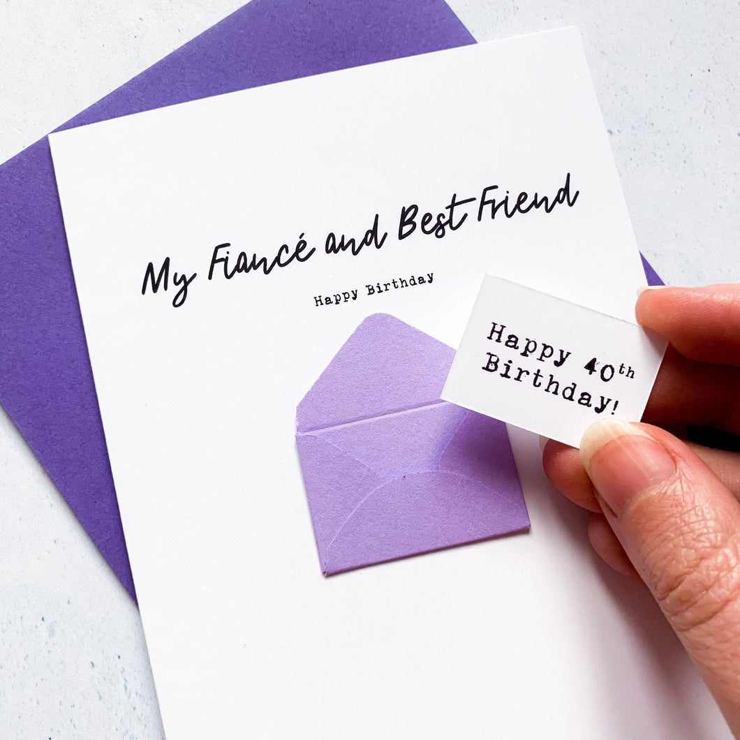 Fiancé and Best Friend Birthday Card, Boyfriend Birthday Card, Partner Birthday Card, Birthday card for Boyfriend, Personalised Card