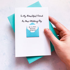 To My Friend on your Wedding Day Card, Wedding Card for friend, Card For Bestie, On your wedding day, Congratulations Card, Best Friend Card