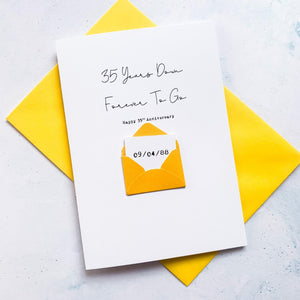 35th Anniversary Card, 35 Years Down, Husband Anniversary Card, Boyfriend Anniversary Card, Anniversary card for Wife, Personalised