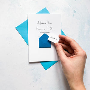 2nd Anniversary Card, 2 Years Down, Husband Anniversary Card, Boyfriend Anniversary Card, Anniversary card for Wife, Personalised