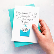 Load image into Gallery viewer, To My Wonderful Boyfriend Birthday Card, Boyfriend Birthday Card, Partner Birthday Card, Birthday card for Boyfriend, Personalised Card