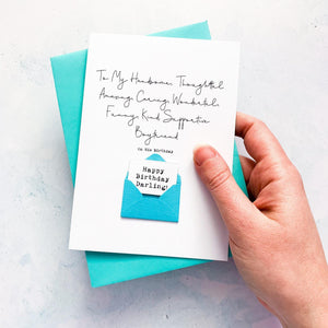 To My Wonderful Boyfriend Birthday Card, Boyfriend Birthday Card, Partner Birthday Card, Birthday card for Boyfriend, Personalised Card