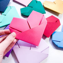 Load image into Gallery viewer, Personalised Wife Christmas Card: Handmade Keepsake Gift With Origami Heart and Photo