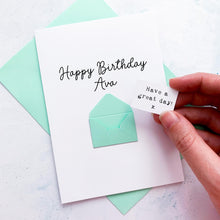 Load image into Gallery viewer, Personalised Birthday Card for Girl, Cute 3D Keepsake Gift, Card for Her, Female Birthday, Best Friend, Any Age, Add Name