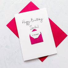 Load image into Gallery viewer, 3rd Birthday Card, 3 Year Old,Personalised, Any Name, Birthday Card for girl, cute birthday card, handmade, 3D Card, daughter Birthday