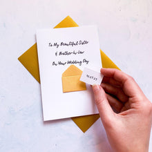 Load image into Gallery viewer, To My Sister &amp; Brother In Law on your Wedding Day Card, Wedding Card for sister, Card For Couple, On your wedding day, Congratulations Card