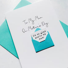 Load image into Gallery viewer, Mam on Mother's Day Card, Personalised Mother's Day Card, Card for Mam, Mothering Sunday, Mother's Day UK, Mum on Mother's Day