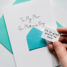 Load image into Gallery viewer, Mam on Mother's Day Card, Personalised Mother's Day Card, Card for Mam, Mothering Sunday, Mother's Day UK, Mum on Mother's Day
