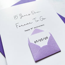 Load image into Gallery viewer, 15th Anniversary Card, 15 Years Down, Husband Anniversary Card, Boyfriend Anniversary Card, Anniversary card for Wife, Personalised