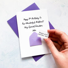 Load image into Gallery viewer, Our Very Special Grandson Birthday Card, Any Age, Son Birthday Card, Male Birthday Card, Birthday card for him, Personalised Card