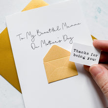 Load image into Gallery viewer, Beautiful Mumma on Mother's Day Card, Personalised Mother's Day Card, Card for Mum, Mothering Sunday, Mother's Day UK, Mum on Mother's Day