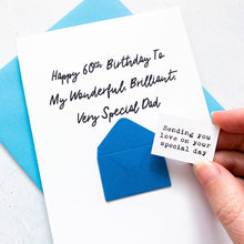 Load image into Gallery viewer, Very Special Dad Birthday Card, Any Age Dad Card, Dad Birthday Card, Male Birthday Card, Birthday card for him, Personalised Card, For him