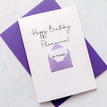 Load image into Gallery viewer, 18th Birthday Card, 18 Year Old, Personalised, Any Name, Birthday Card for female, cute birthday card, handmade, 3D Card, daughter Birthday