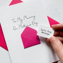 Load image into Gallery viewer, Mummy on Mother's Day Card, Personalised Mother's Day Card, Card for Mummy, Mothering Sunday, Mother's Day UK, Mummy on Mother's Day