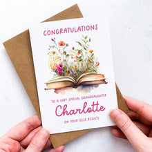 Load image into Gallery viewer, Congratulations on your GSCE, Personalised Congratulations Card, GSCE Card, Congratulations On Grade, for Granddaughter, for Grandson