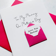 Load image into Gallery viewer, Mummy on Mother's Day Card, Personalised Mother's Day Card, Card for Mummy, Mothering Sunday, Mother's Day UK, Mummy on Mother's Day
