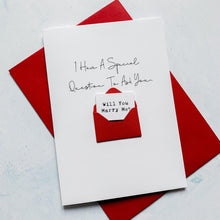 Load image into Gallery viewer, Marry Me Proposal Card, Special Question, Will you marry me, Proposal card, Marry me card, card for girlfriend, card for fiancee, Be my wife