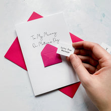 Load image into Gallery viewer, Mummy on Mother's Day Card, Personalised Mother's Day Card, Card for Mummy, Mothering Sunday, Mother's Day UK, Mummy on Mother's Day