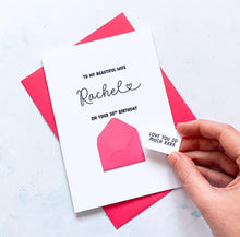 Load image into Gallery viewer, Very Special Wife Birthday Card, Personalised Birthday Card for Wife, Romantic Card for Her, Wife On Her Birthday, Handmade Greeting Card