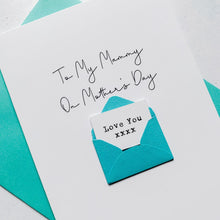 Load image into Gallery viewer, Mummy on Mother's Day Card, Personalised Mother's Day Card, Card for Mum, Mothering Sunday, Mother's Day UK, Mummy on Mother's Day